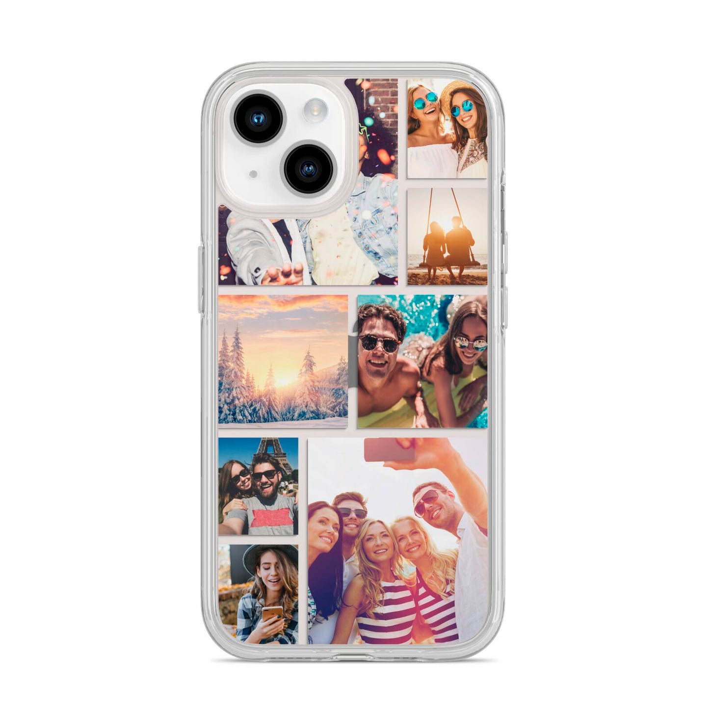 Photo Collage iPhone 14 Clear Tough Case Starlight