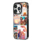Photo Collage iPhone 14 Pro Black Impact Case Side Angle on Silver phone