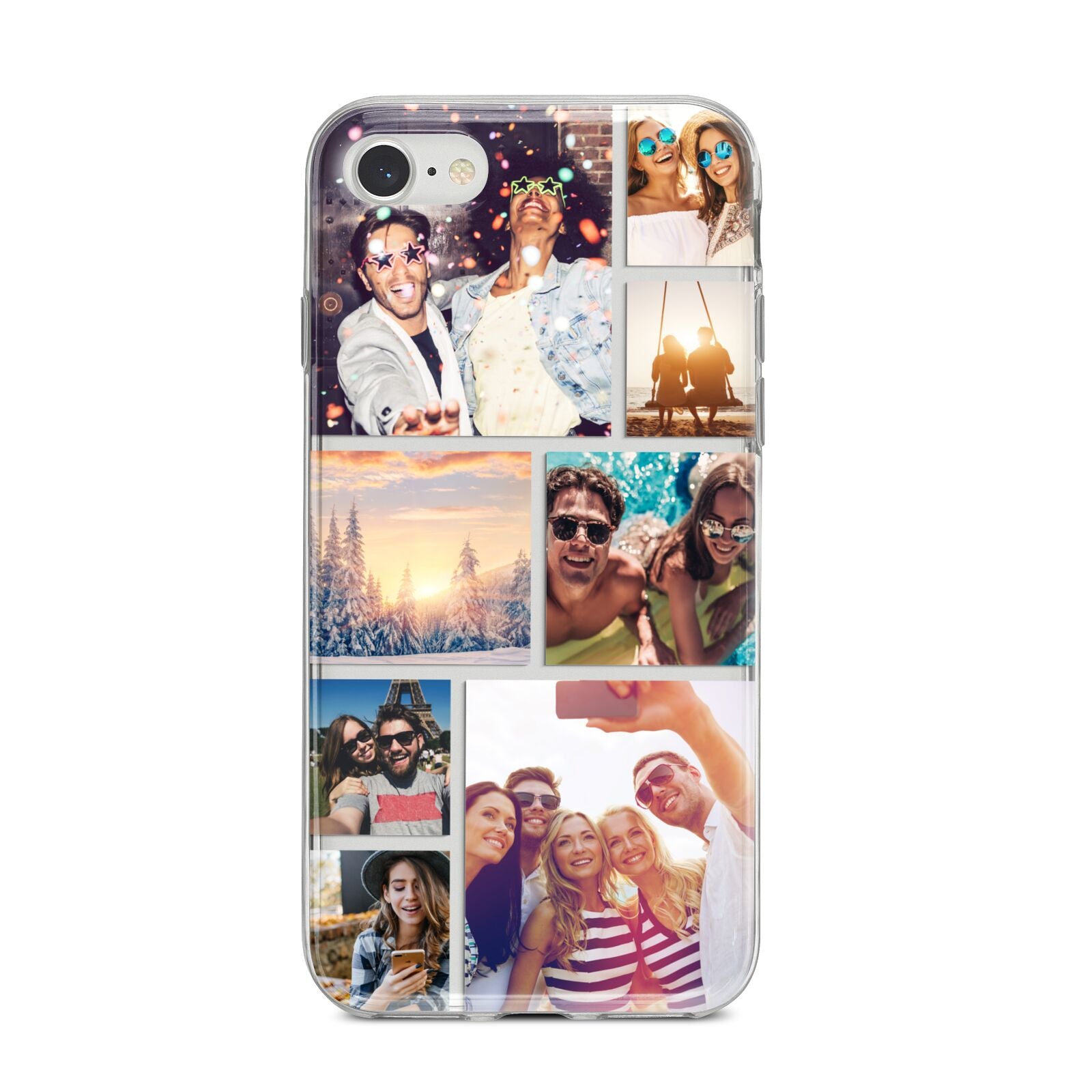 Photo Collage iPhone 8 Bumper Case on Silver iPhone