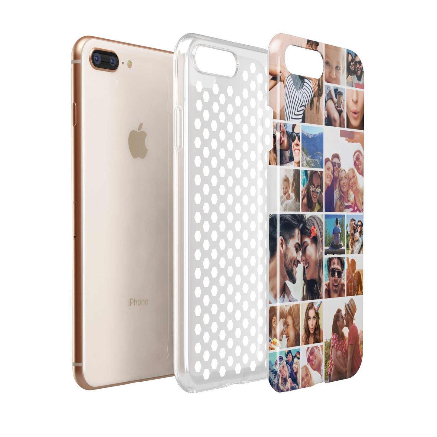 Photo Grid Apple iPhone 7 8 Plus 3D Tough Case Expanded View