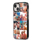 Photo Grid iPhone 14 Black Impact Case Side Angle on Silver phone