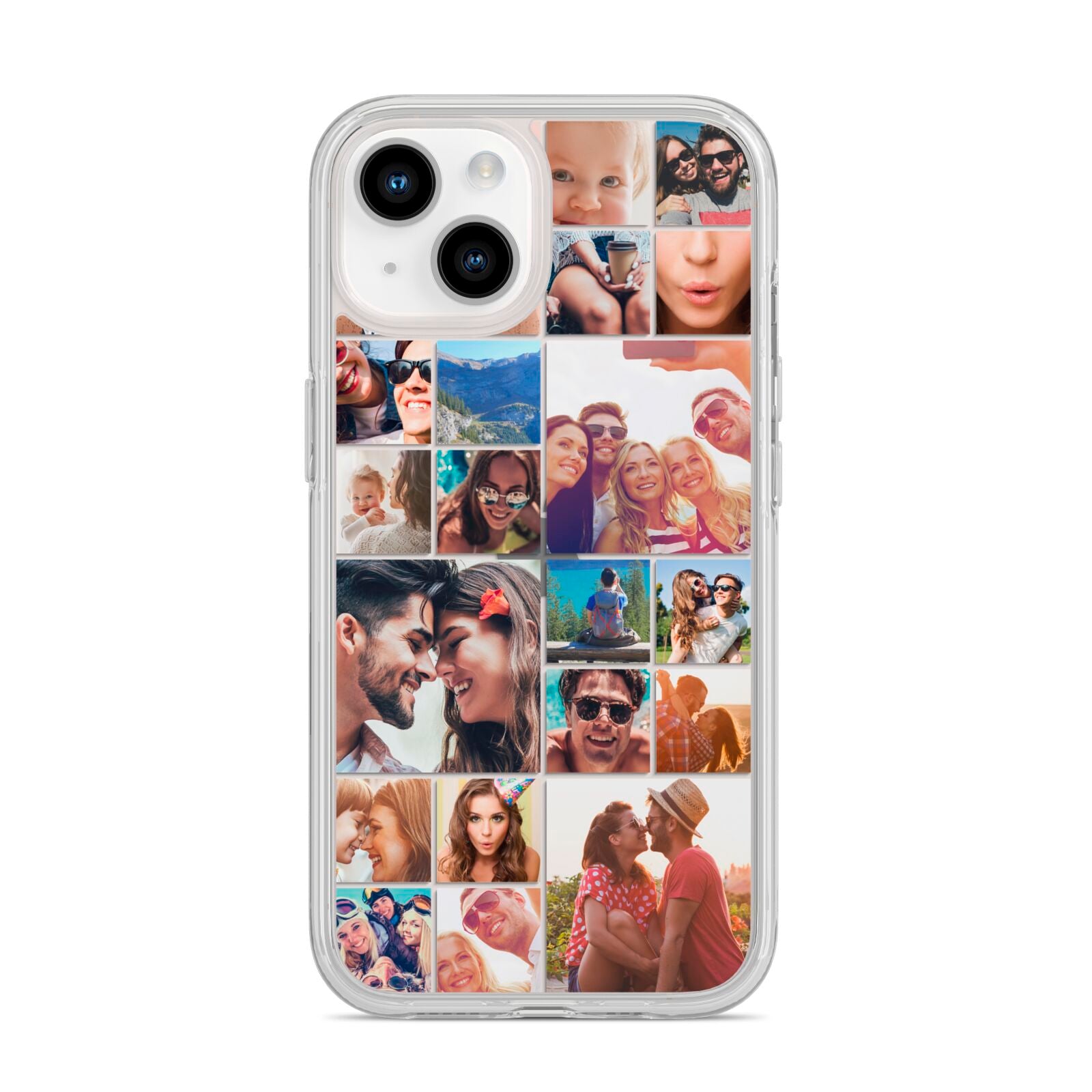 Photo Grid iPhone 14 Clear Tough Case Starlight
