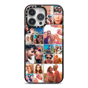 Photo Grid iPhone 14 Pro Max Black Impact Case on Silver phone