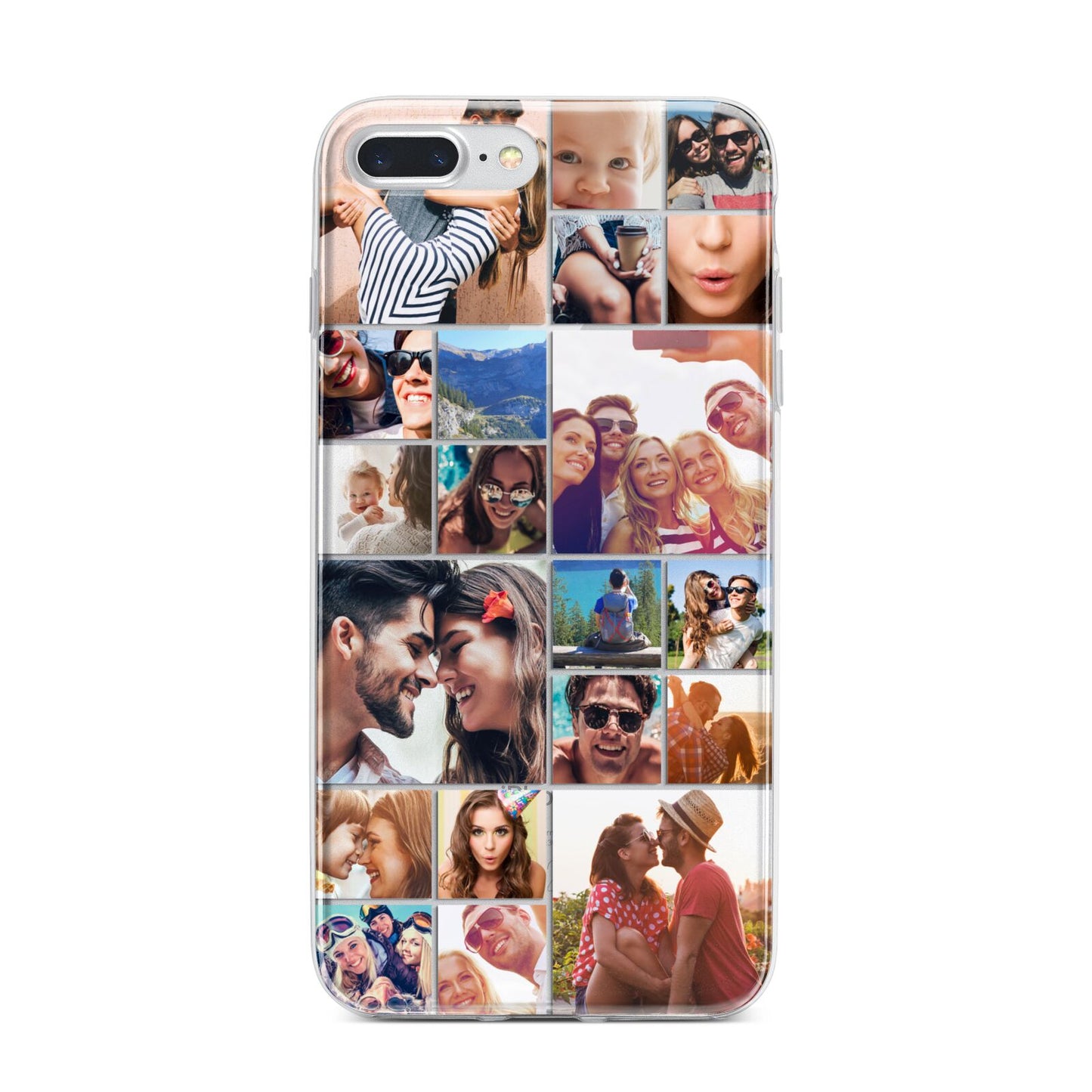 Photo Grid iPhone 7 Plus Bumper Case on Silver iPhone
