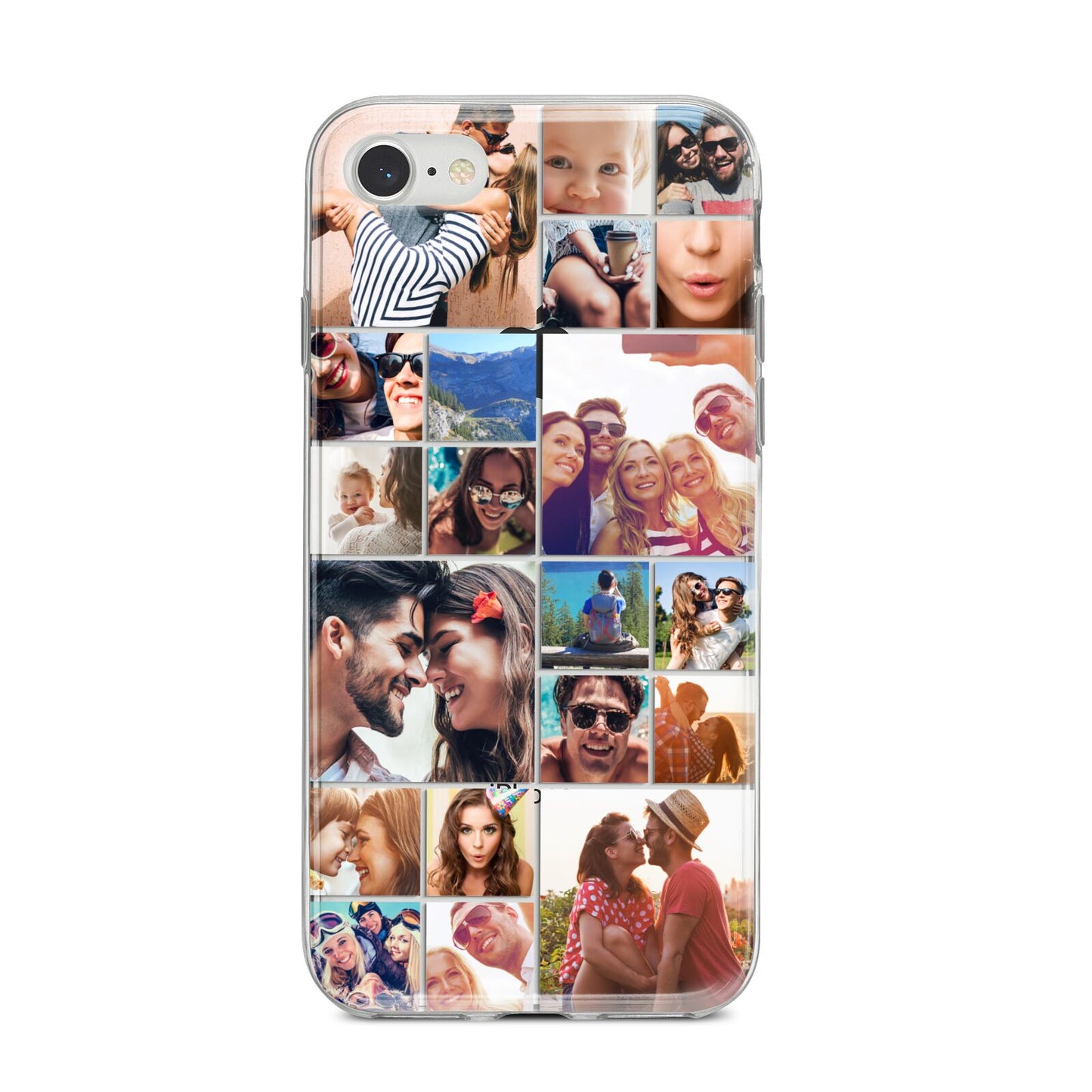 Photo Grid iPhone 8 Bumper Case on Silver iPhone