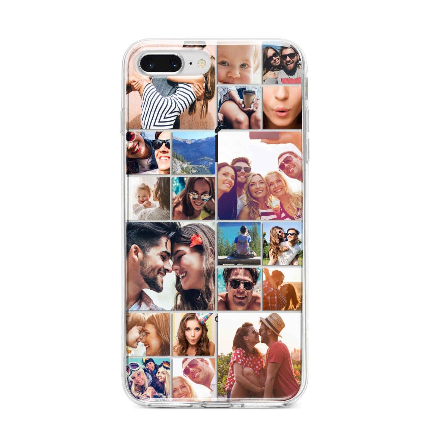 Photo Grid iPhone 8 Plus Bumper Case on Silver iPhone