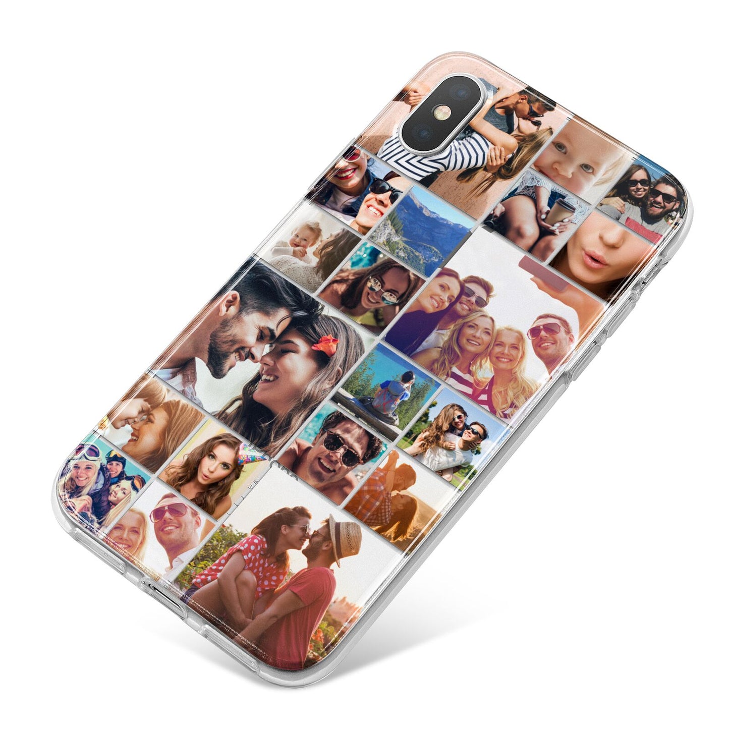 Photo Grid iPhone X Bumper Case on Silver iPhone