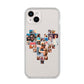 Photo Heart Collage iPhone 14 Plus Clear Tough Case Starlight