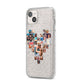 Photo Heart Collage iPhone 14 Plus Glitter Tough Case Starlight Angled Image