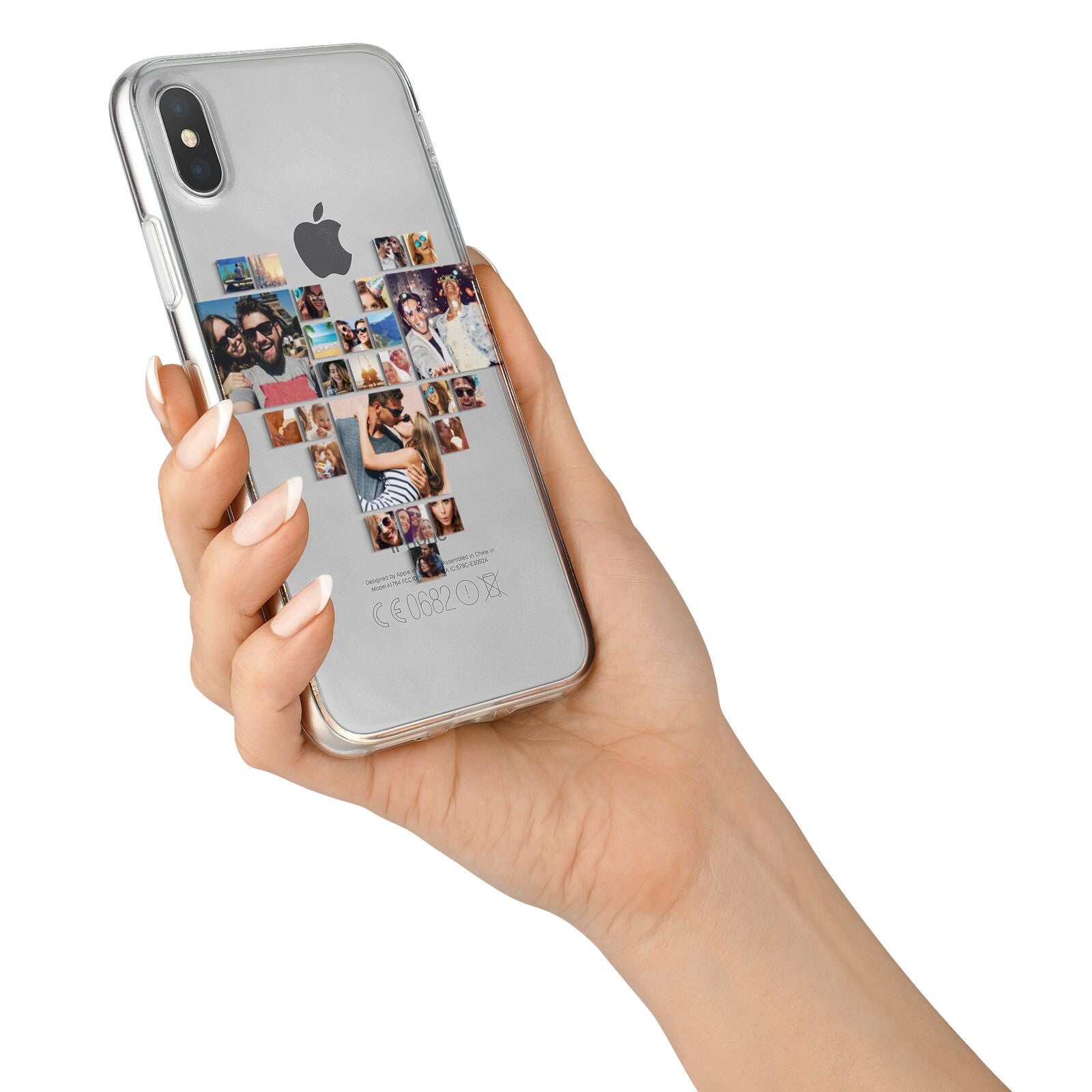 Photo Heart Collage iPhone X Bumper Case on Silver iPhone Alternative Image 2