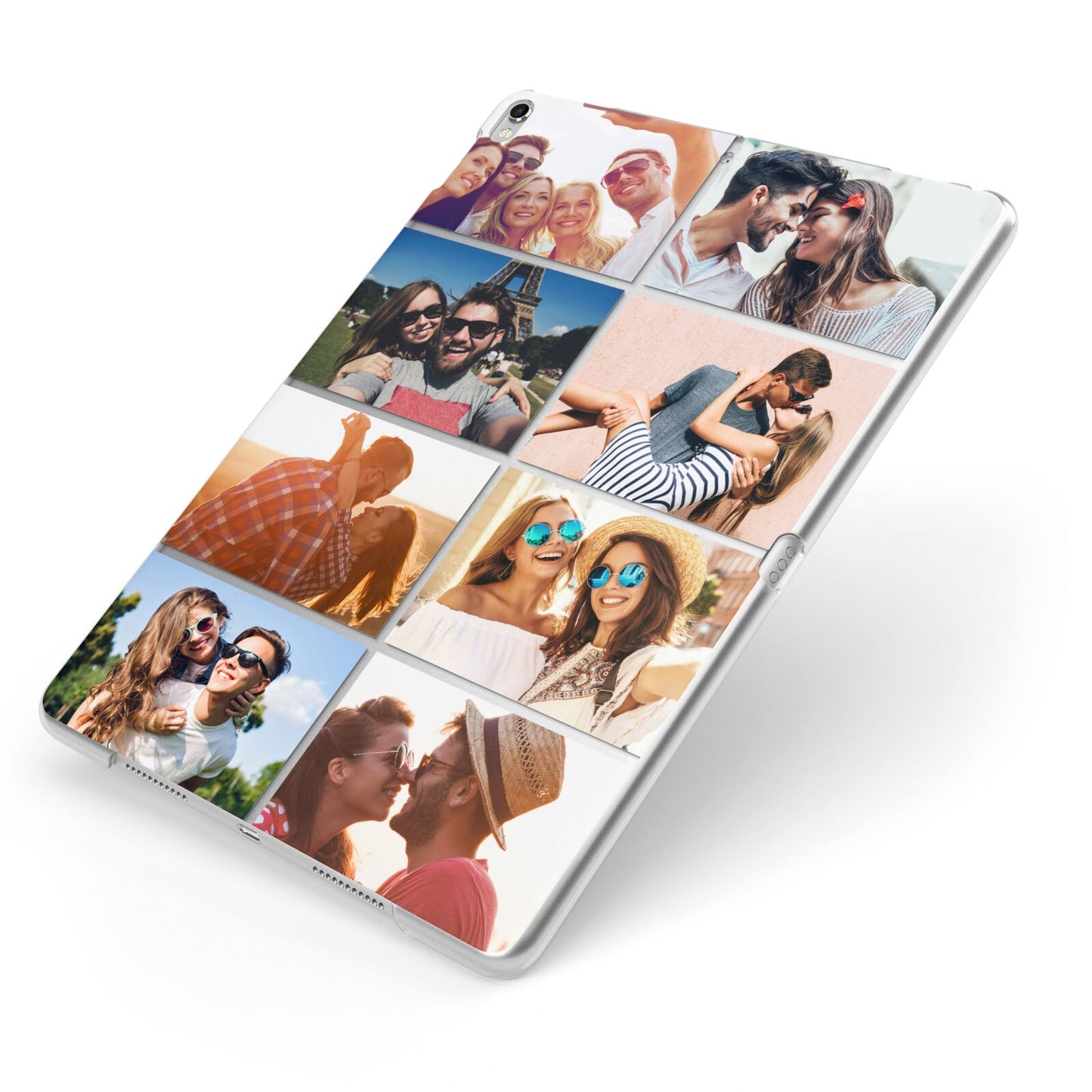Photo Montage Upload Apple iPad Case on Silver iPad Side View