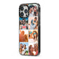 Photo Montage Upload iPhone 13 Pro Max Black Impact Case Side Angle on Silver phone