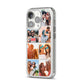 Photo Montage Upload iPhone 14 Pro Clear Tough Case Silver Angled Image