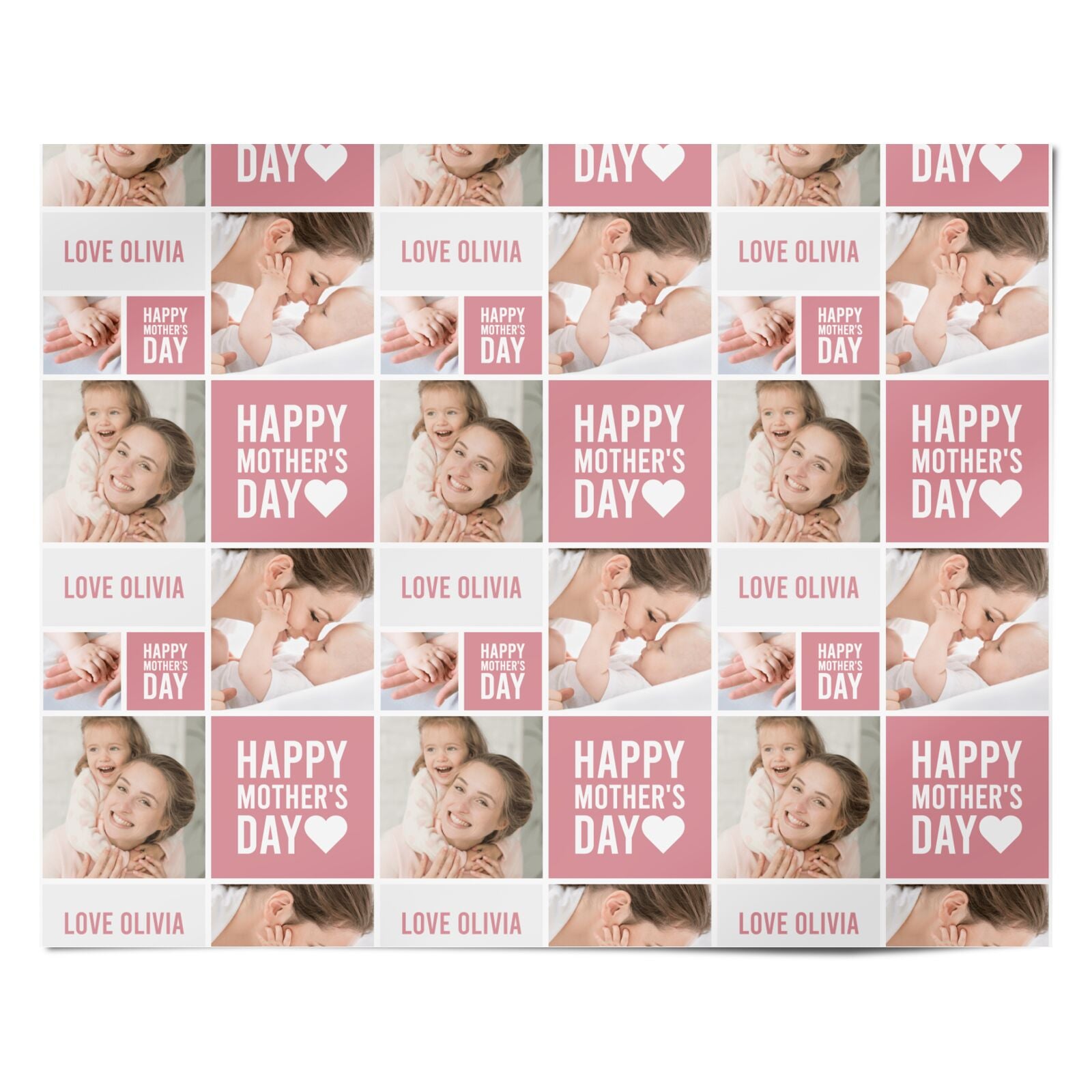 Photo Mothers Day Personalised Wrapping Paper Alternative