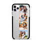 Photo Strip Montage Upload Apple iPhone 11 Pro Max in Silver with Black Impact Case