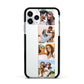 Photo Strip Montage Upload Apple iPhone 11 Pro in Silver with Black Impact Case