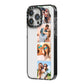 Photo Strip Montage Upload iPhone 14 Pro Max Black Impact Case Side Angle on Silver phone