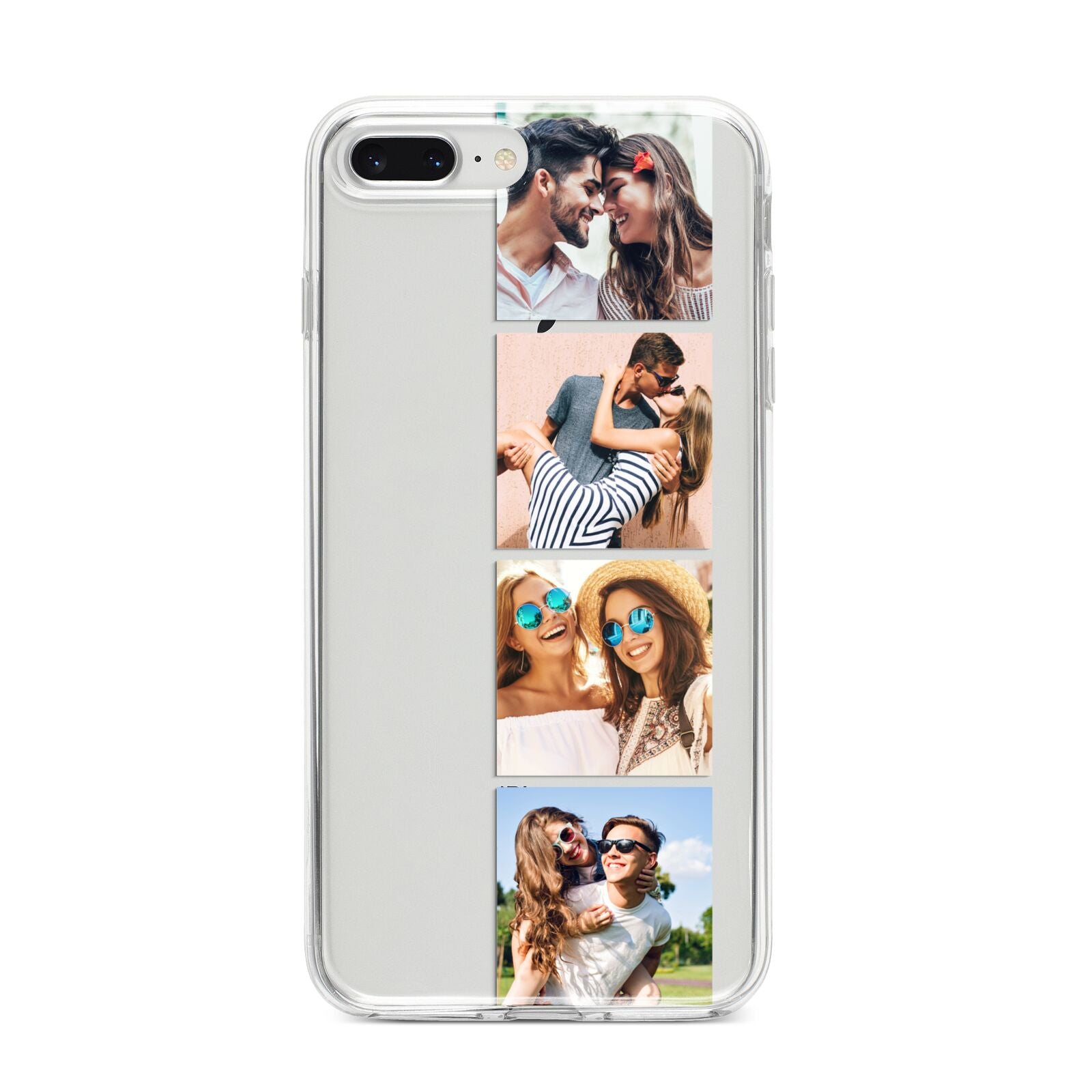 Photo Strip Montage Upload iPhone 8 Plus Bumper Case on Silver iPhone