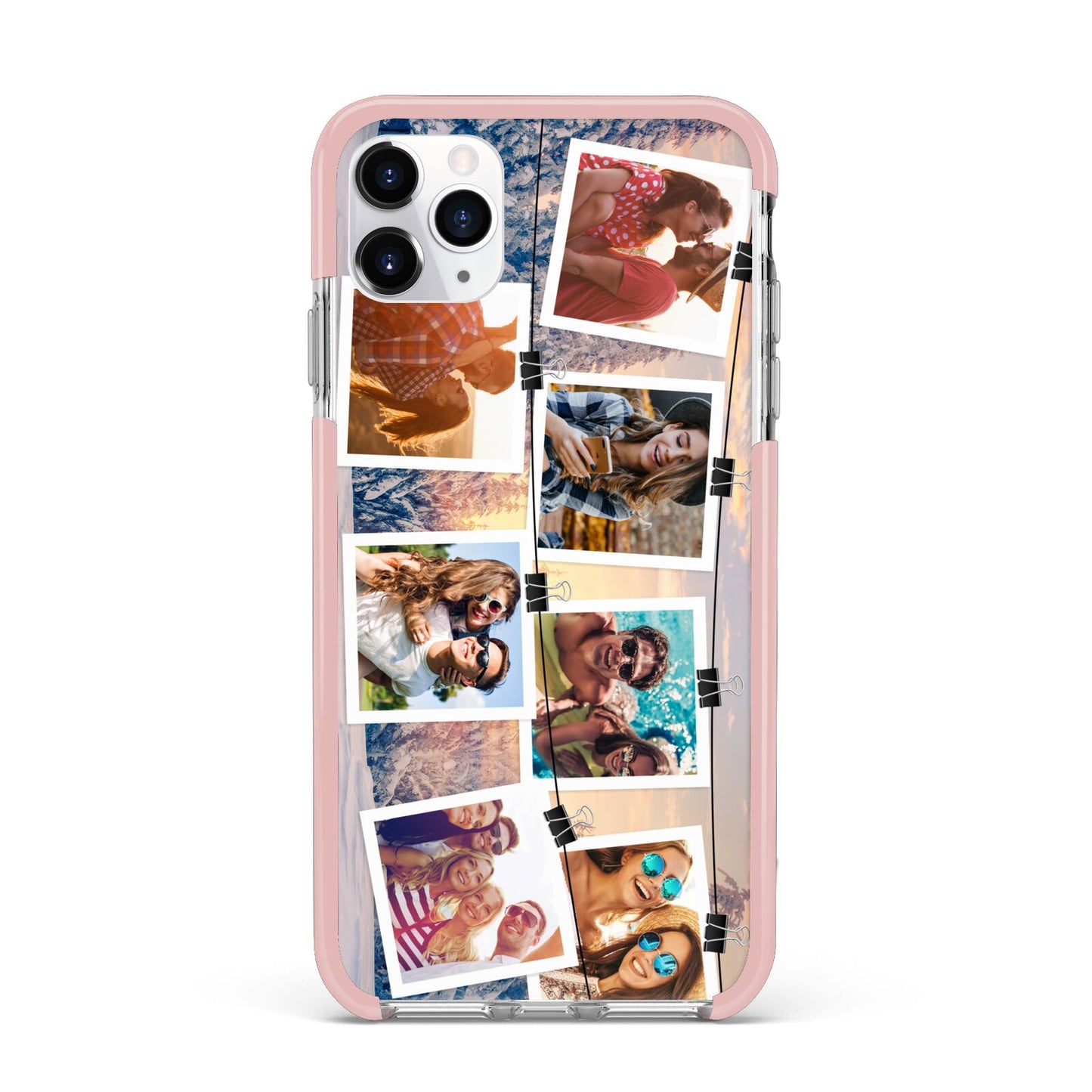 Photo Upload Montage iPhone 11 Pro Max Impact Pink Edge Case