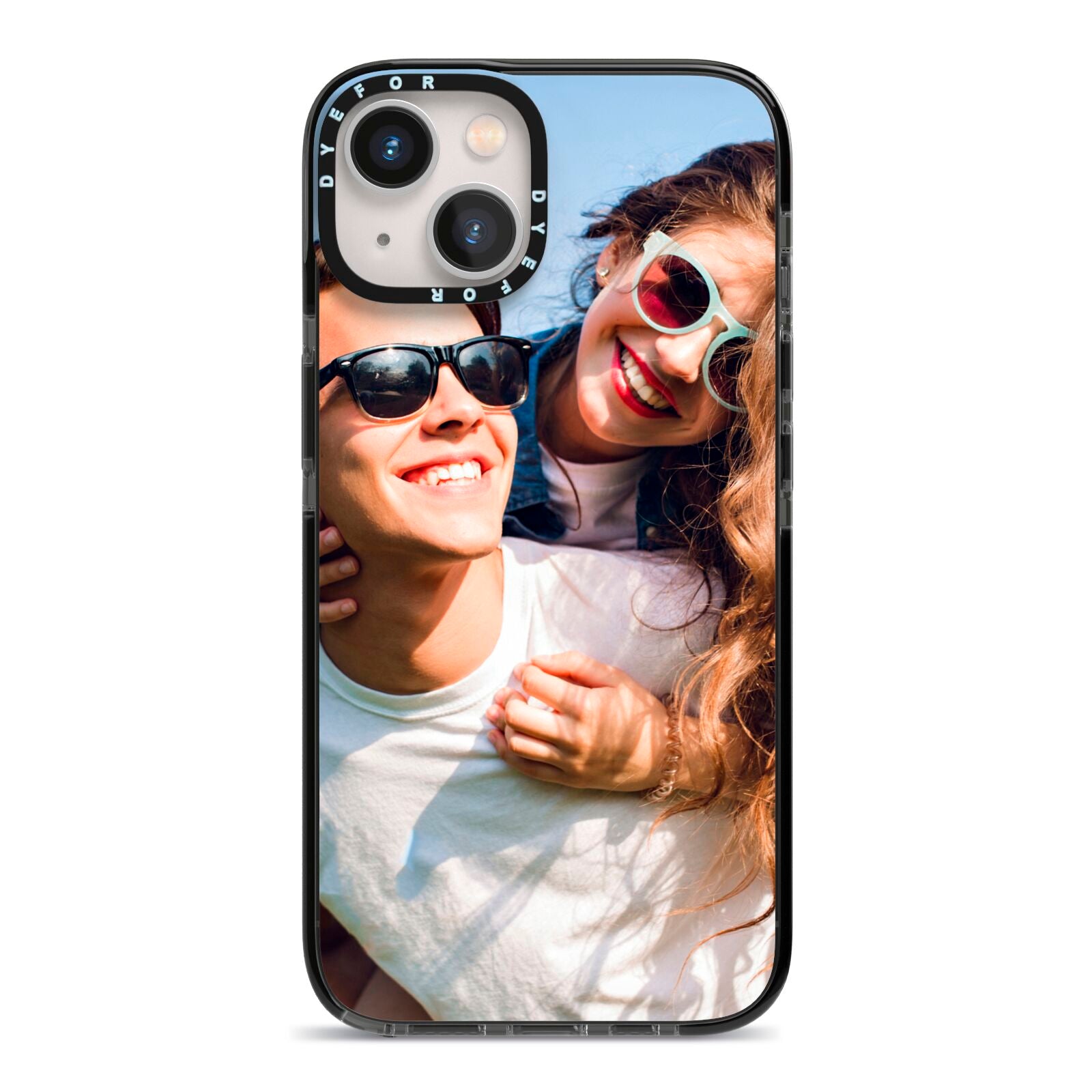 Photo iPhone 13 Black Impact Case on Silver phone