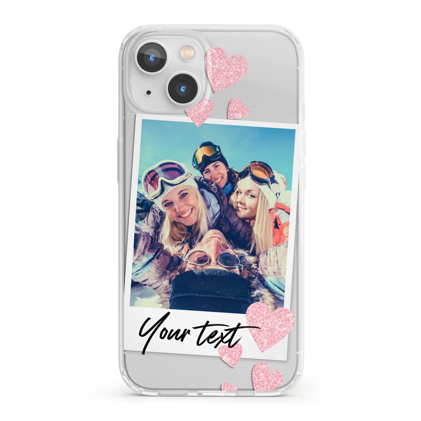 Photo with Text iPhone 13 Clear Bumper Case