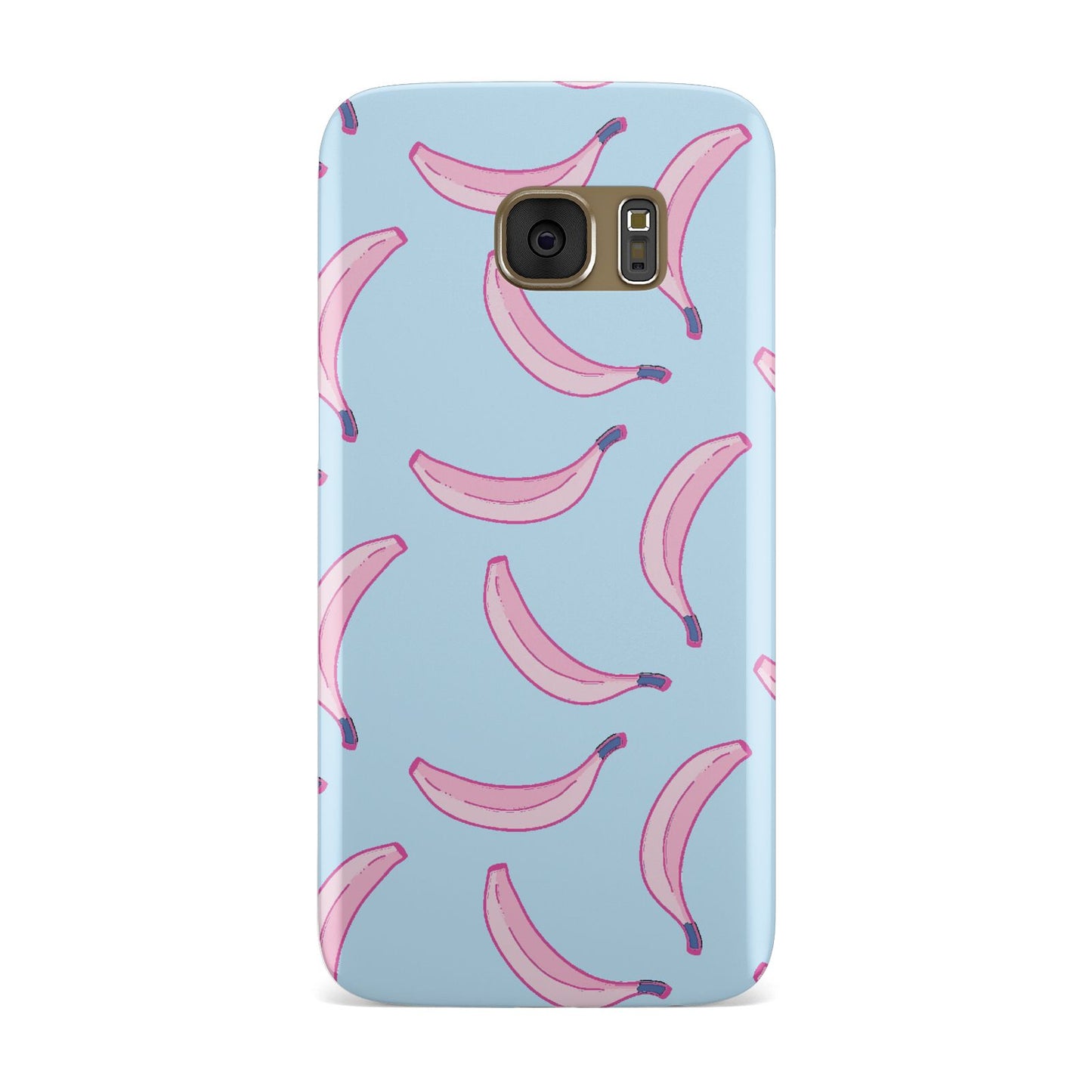 Pink Blue Bannana Fruit Samsung Galaxy Case