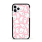 Pink Ghost Apple iPhone 11 Pro in Silver with Black Impact Case