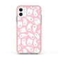 Pink Ghost Apple iPhone 11 in White with Pink Impact Case