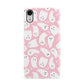 Pink Ghost Apple iPhone XR White 3D Snap Case