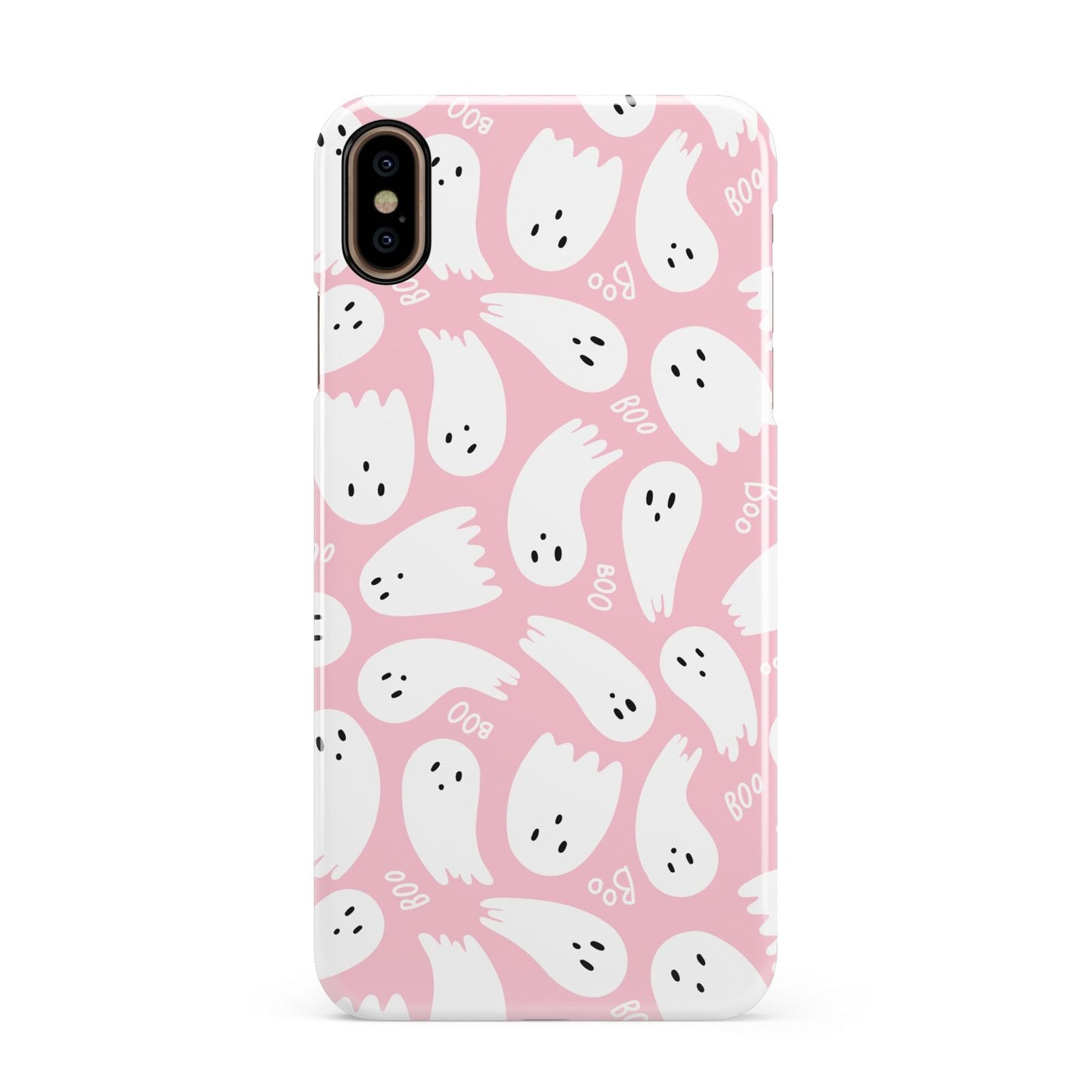 Pink Ghost Apple iPhone Xs Max 3D Snap Case