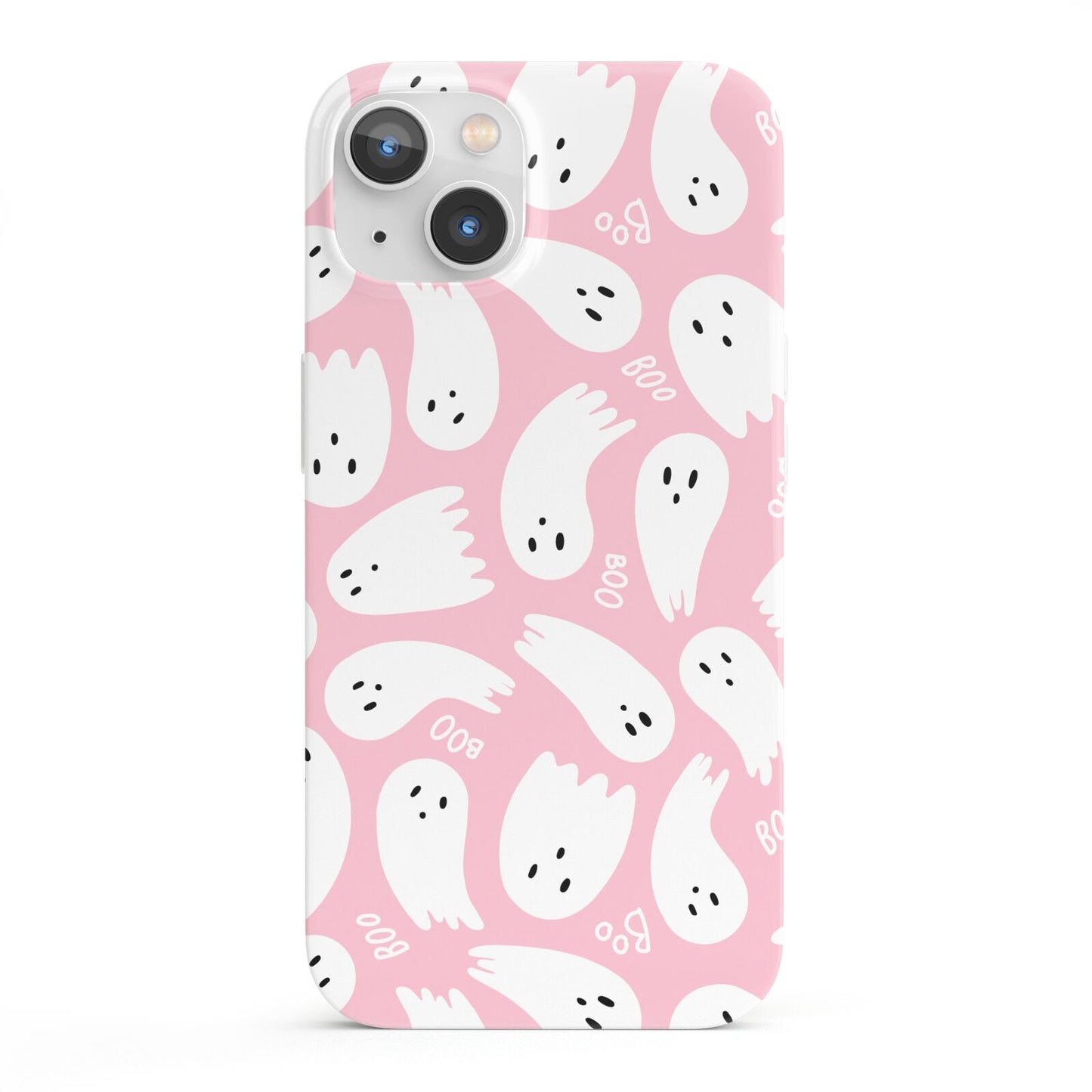 Pink Ghost iPhone 13 Full Wrap 3D Snap Case