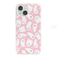 Pink Ghost iPhone 13 Mini Clear Bumper Case