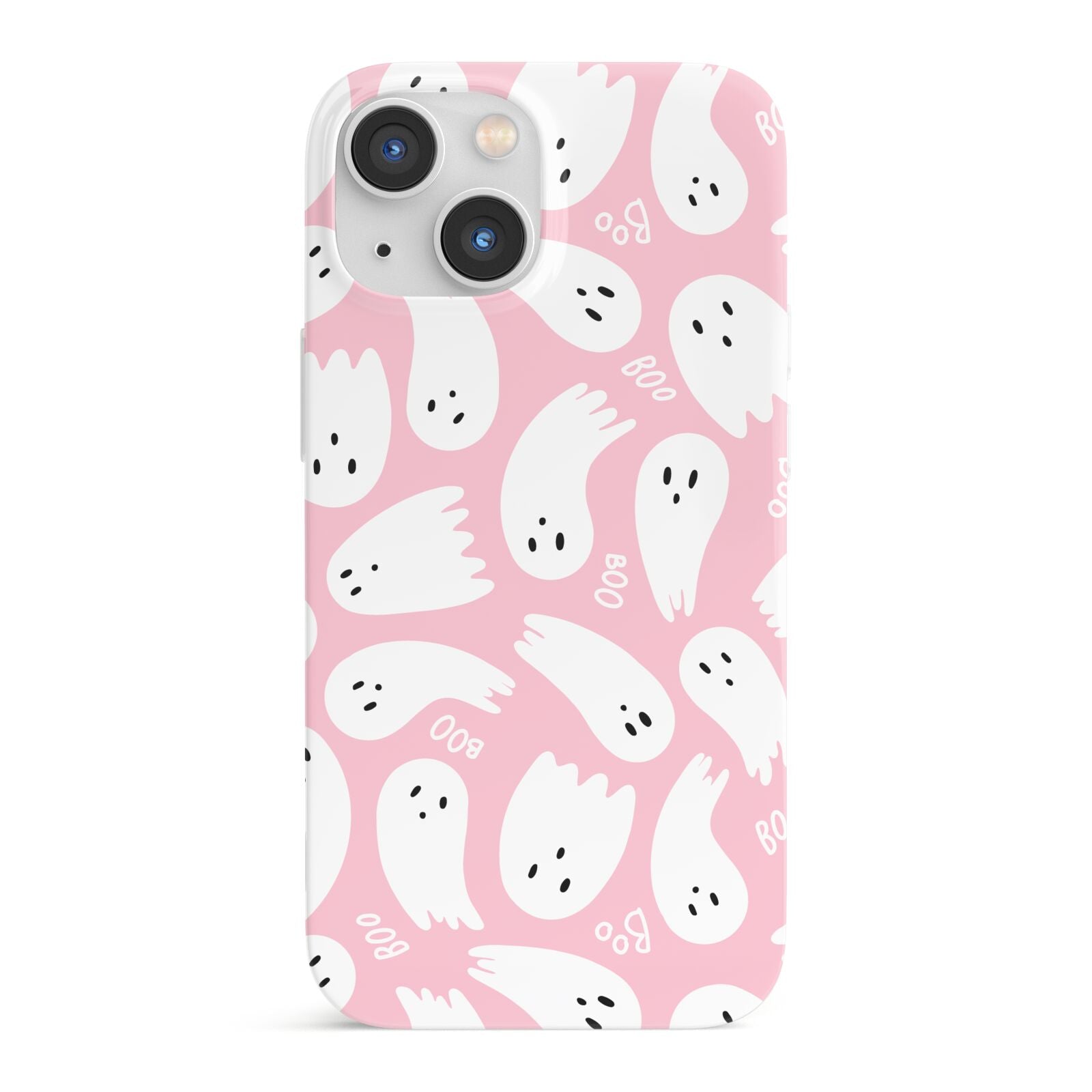 Pink Ghost iPhone 13 Mini Full Wrap 3D Snap Case