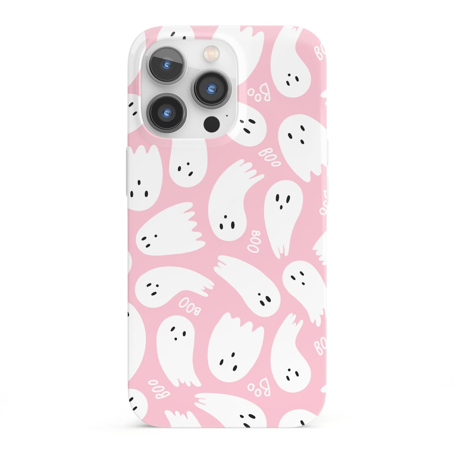 Pink Ghost iPhone 13 Pro Full Wrap 3D Snap Case