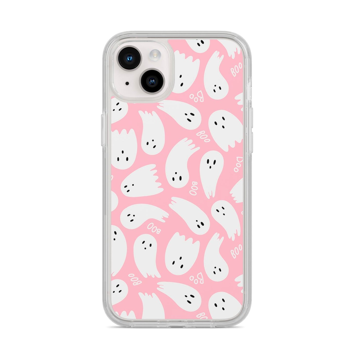 Pink Ghost iPhone 14 Plus Clear Tough Case Starlight