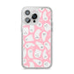 Pink Ghost iPhone 14 Pro Max Clear Tough Case Silver