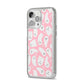 Pink Ghost iPhone 14 Pro Max Glitter Tough Case Silver Angled Image