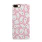 Pink Ghost iPhone 8 Plus 3D Snap Case on Gold Phone