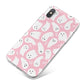 Pink Ghost iPhone X Bumper Case on Silver iPhone