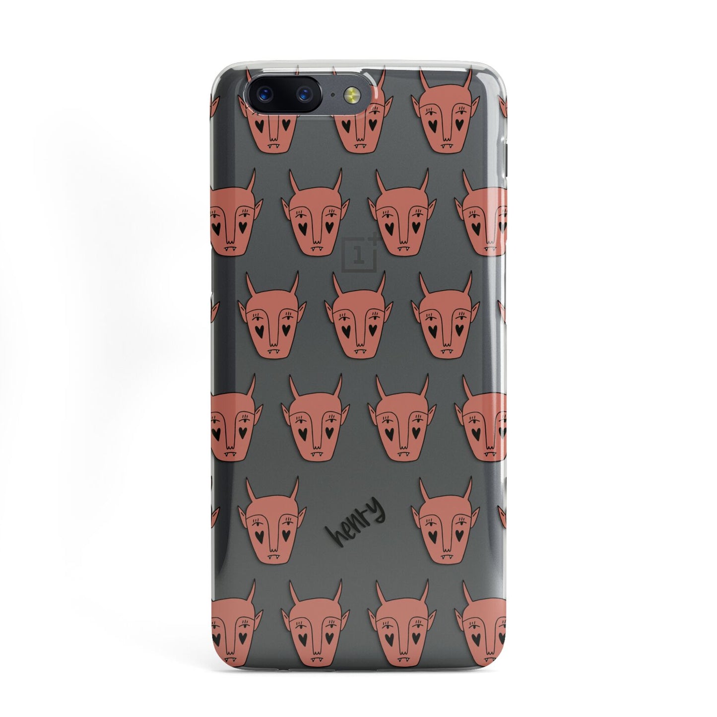 Pink Horned Halloween Personalised OnePlus Case