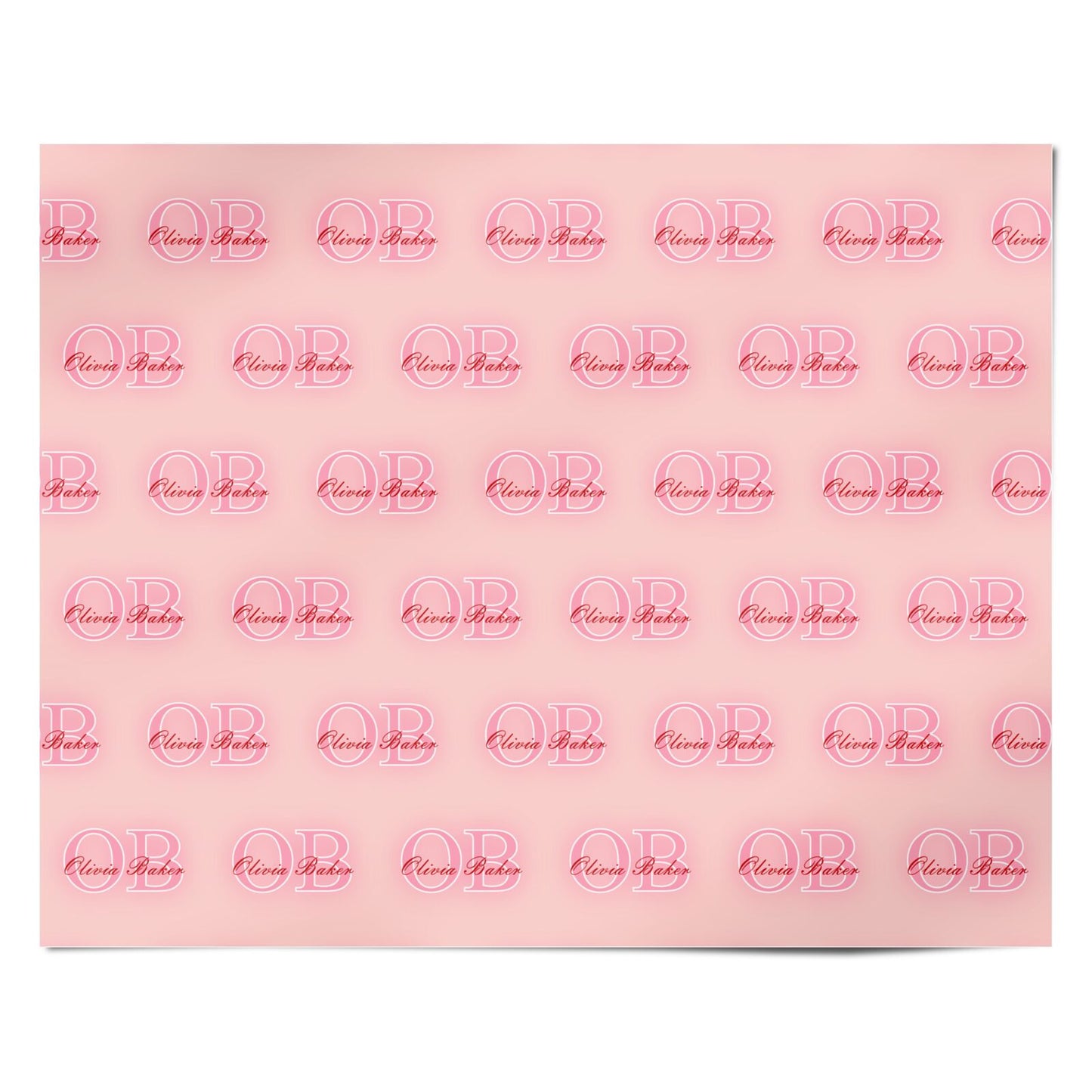 Pink Initials Personalised Personalised Wrapping Paper Alternative