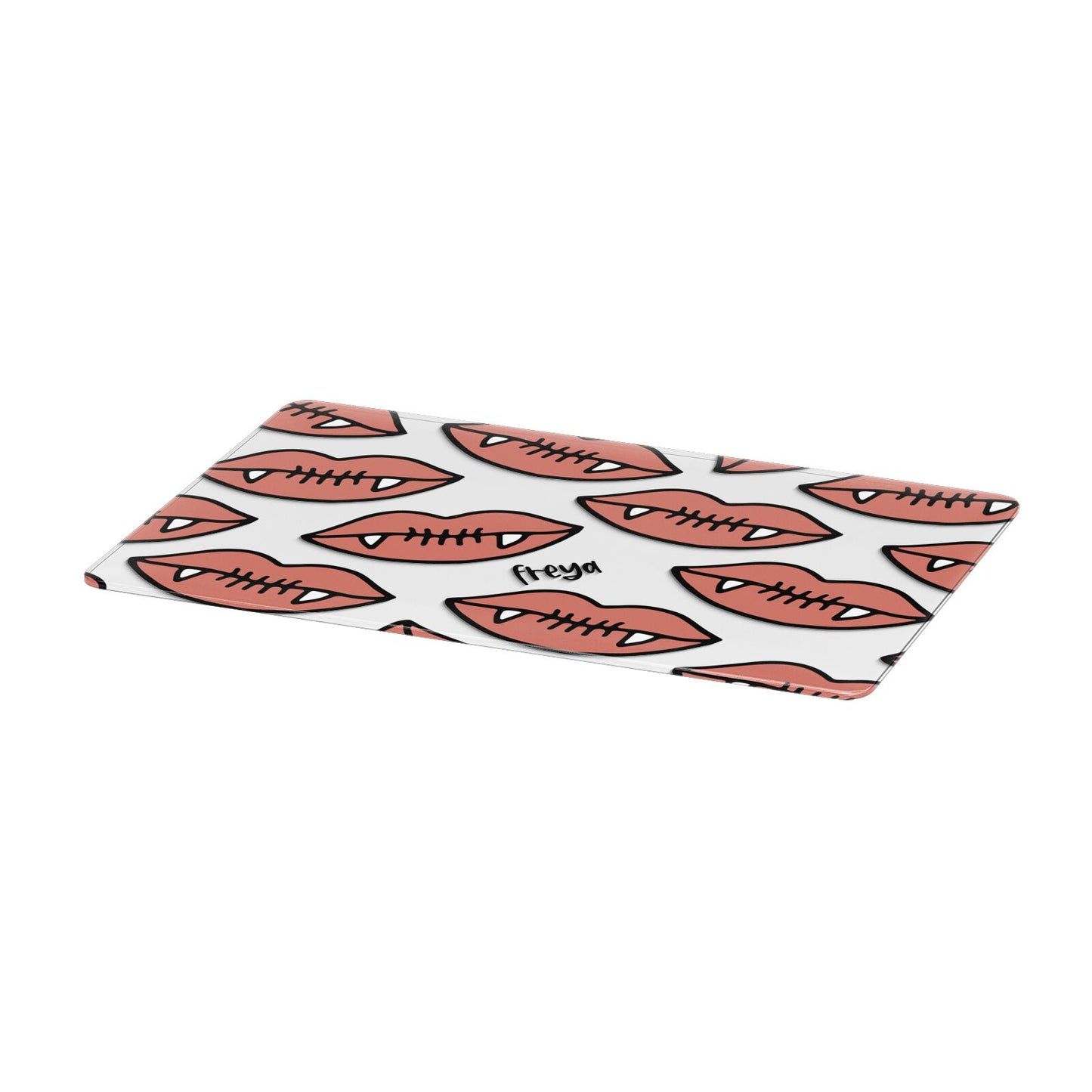 Pink Lips with Fangs Personalised Apple MacBook Case Only