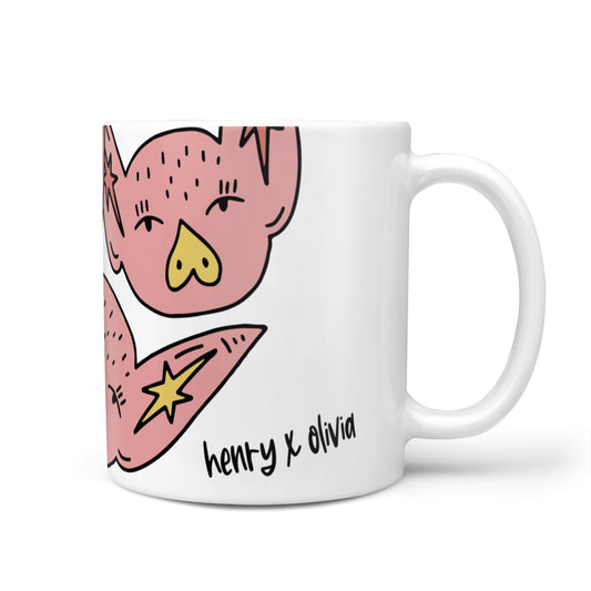 Pink Pigs Couple 10oz Mug