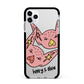 Pink Pigs Couple Apple iPhone 11 Pro Max in Silver with Black Impact Case