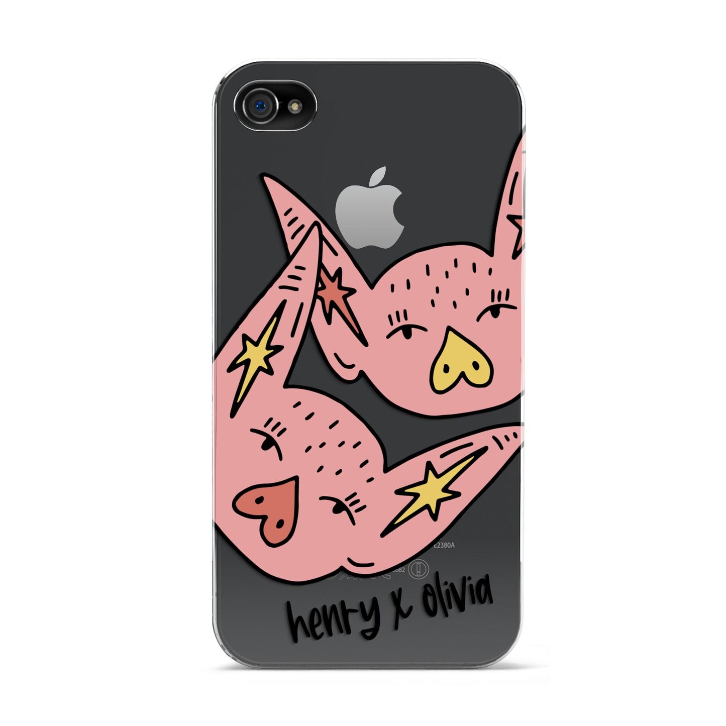 Pink Pigs Couple Apple iPhone 4s Case