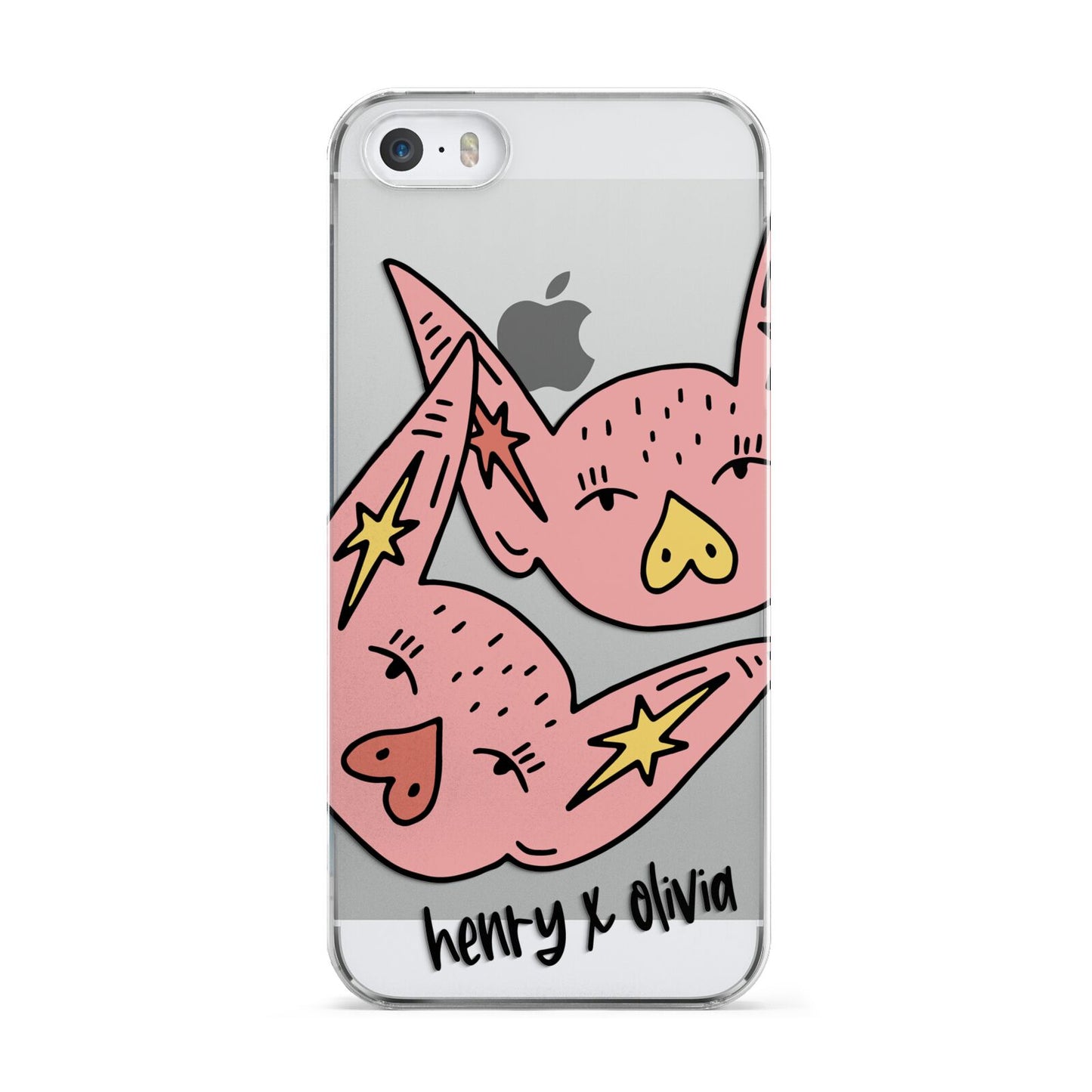 Pink Pigs Couple Apple iPhone 5 Case
