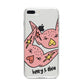 Pink Pigs Couple iPhone 8 Plus Bumper Case on Silver iPhone