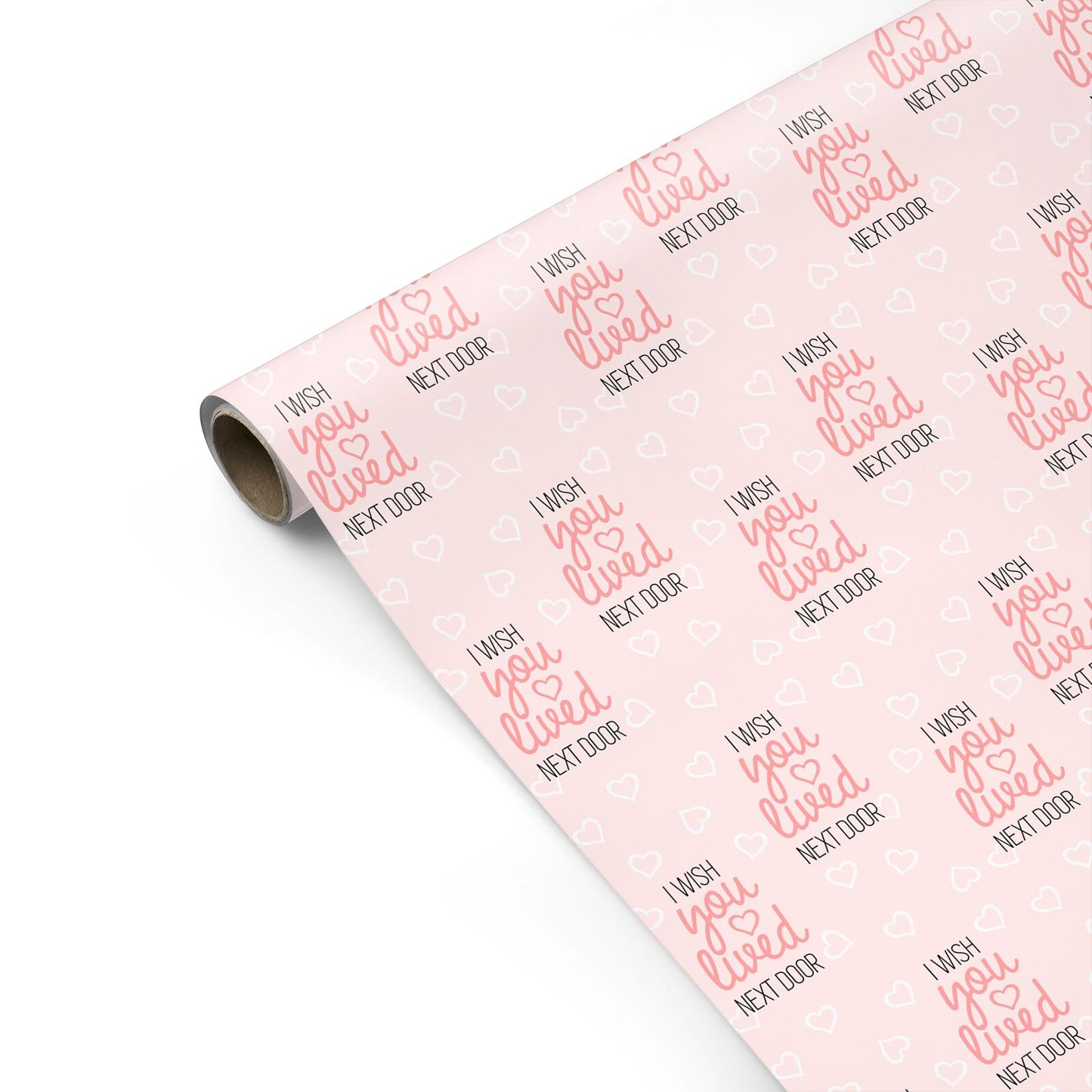 Pink Wish You Were Here Personalised Gift Wrap