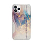 Pink and Blue Marble Apple iPhone 11 Pro in Silver with Bumper Case