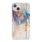 Pink and Blue Marble iPhone 13 Clear Bumper Case